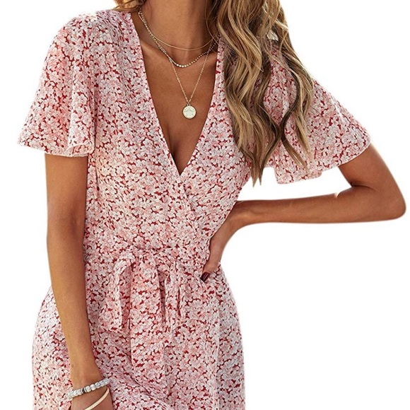 Floral wrap dress brand new women’s size medium - Picture 3 of 4